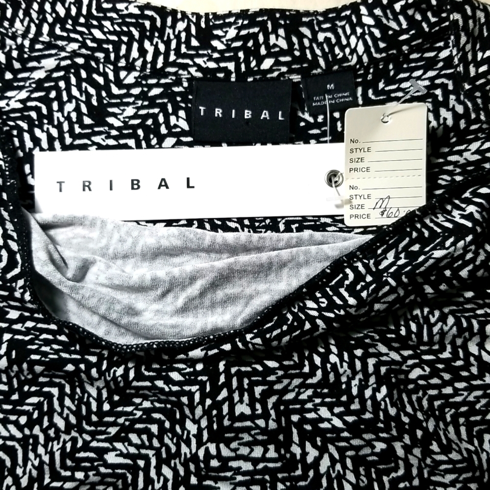 Vintage Tribal Women's Top Size M Long Sleeve Cowl Neck All Over Print - Picture 6 of 8